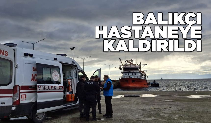 Balıkçı teknesinde düşen işçi yaralandı