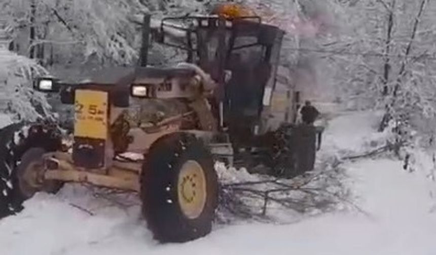 Sinop’ta karla mücadele devam ediyor