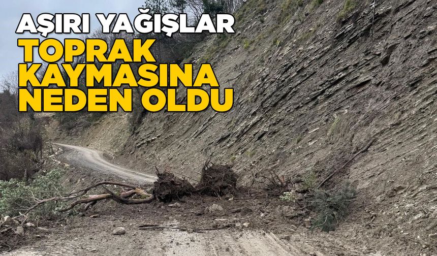 Sinop'ta köy yolu ulaşıma kapandı