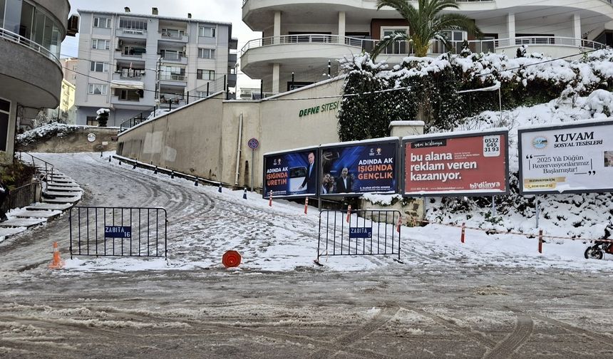 Tekinoğlu Yokuşu trafiğe kapatıldı