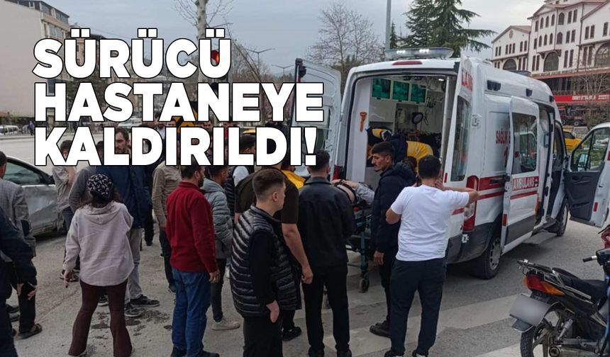 Motosiklet ile otomobil çarpıştı