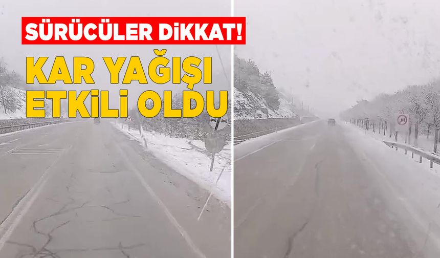 Sinop’un yüksek kesimlerinde kar yağdı