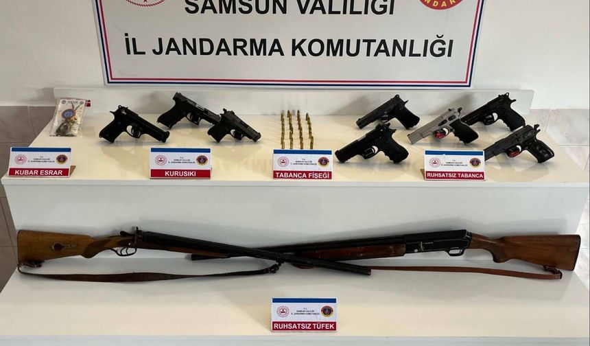 Ruhsatsız silah taşıyan şahıslar gözaltında