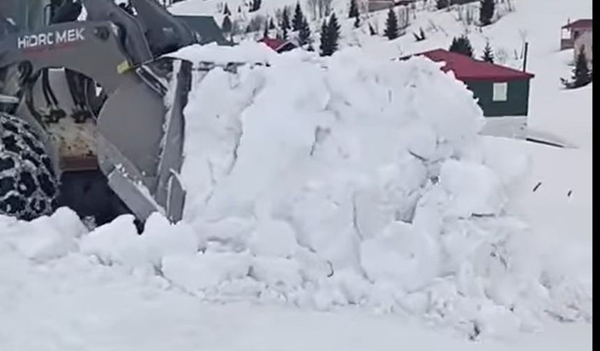 Yayla yollarında karla mücadele devam ediyor