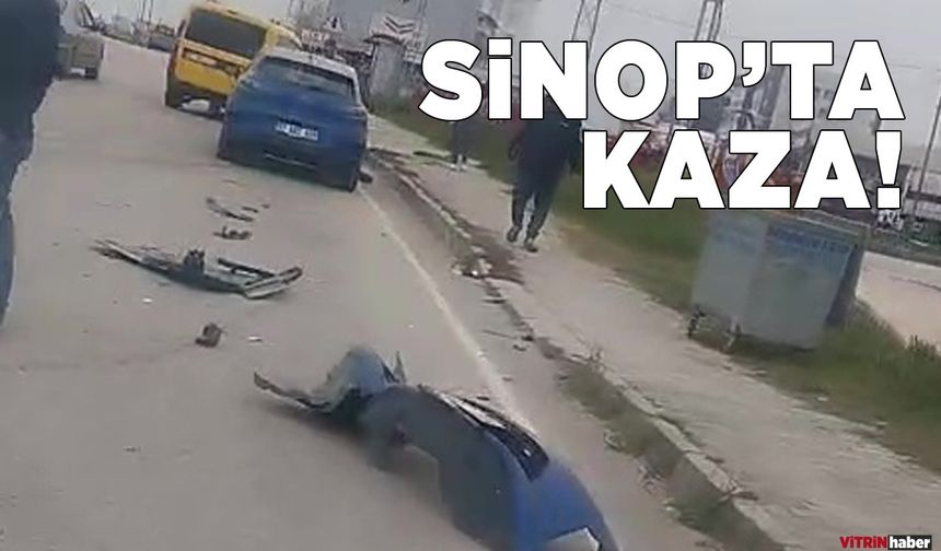 Sinop terminal kavşağında trafik kazası