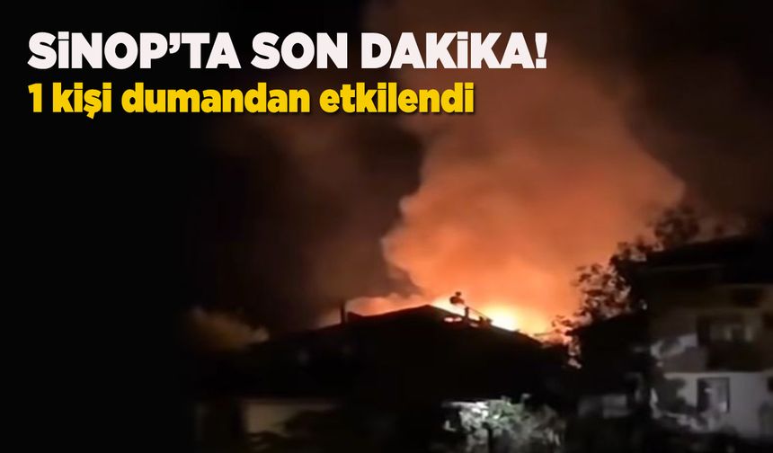 Sinop'ta ev yangını: 1 kişi dumandan etkilendi