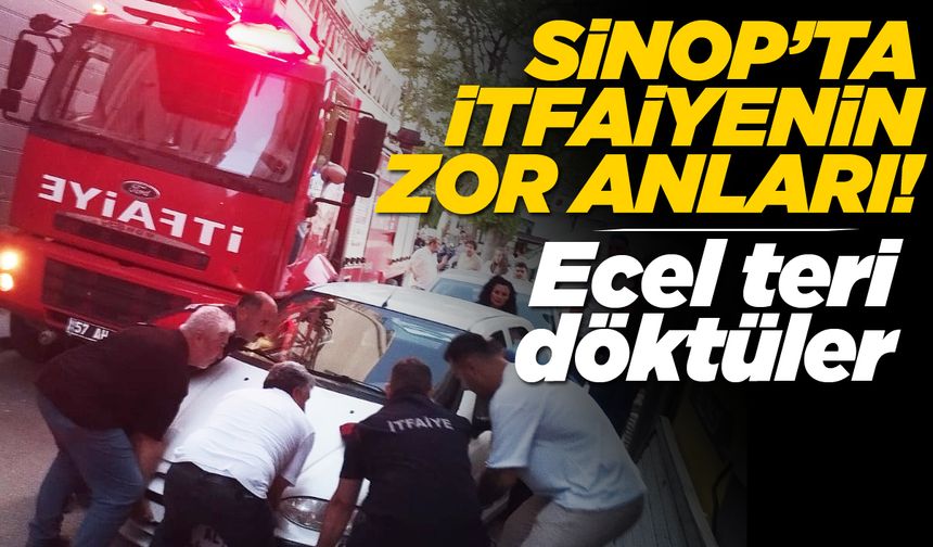 Sinop'ta itfaiye ekipleri ecel teri döktü