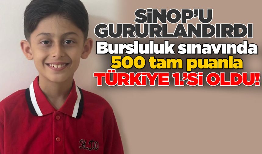 Sinoplu öğrenci merkezi sınavda Türkiye birincisi oldu