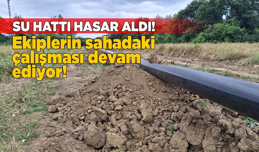 Sinop'a su getiren hat zarar gördü