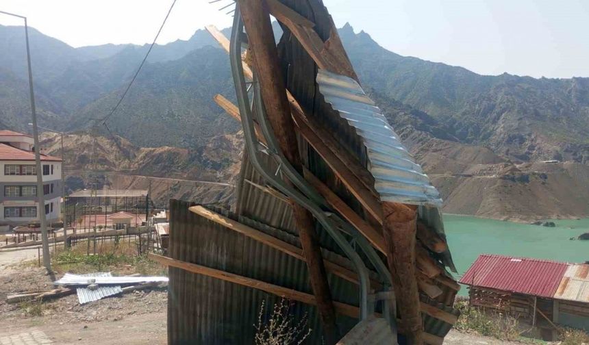 Artvin’de fırtına ve sağanak yağış tahribata neden oldu