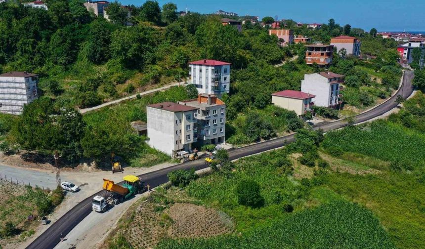 Ordu’da asfaltlama çalışmaları