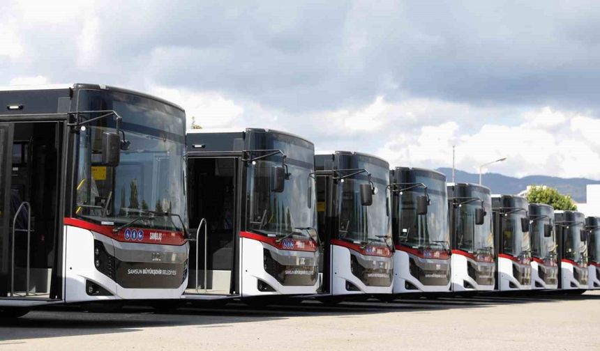 Samsun’da toplu taşıma filosuna 15 yeni araç