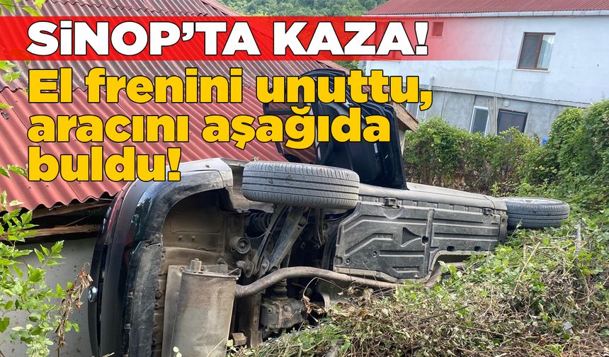 Otomobil evle duvar arasına düştü