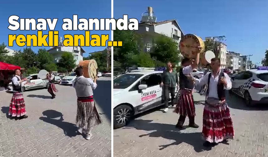Ehliyeti aldı, davul zurnalı kutlama yaptı