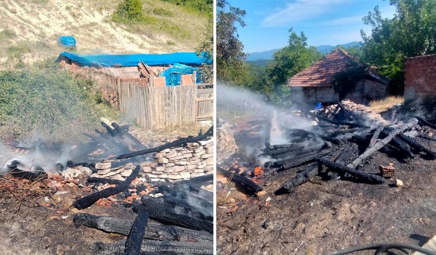 Ayancık’ta yangın: 2 köy ambarı kullanılamaz hale geldi
