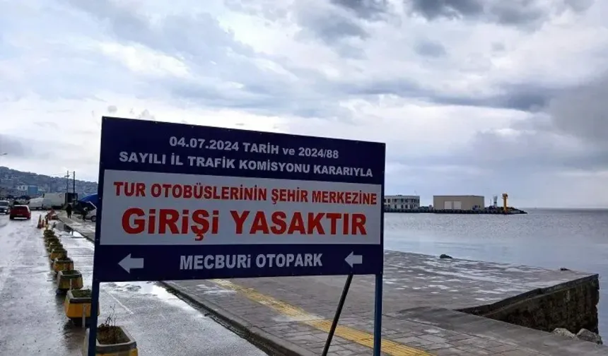 Sinop’ta tur otobüslerine yönelik trafik düzenlemesi