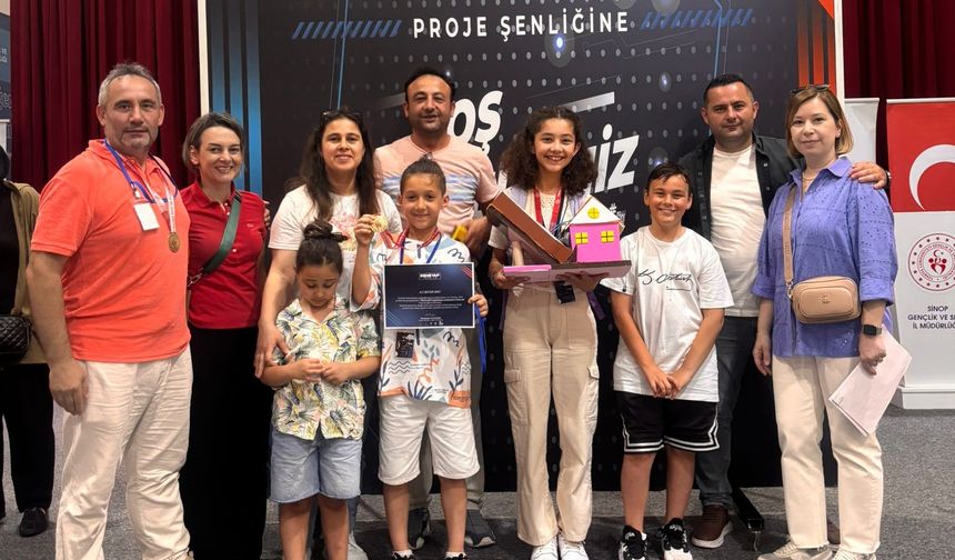 Küçük mucitler projeleriyle birinci oldu