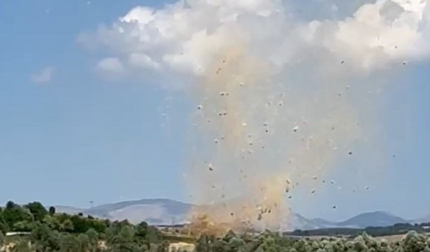 Baraj yakınıda hortum çıktı