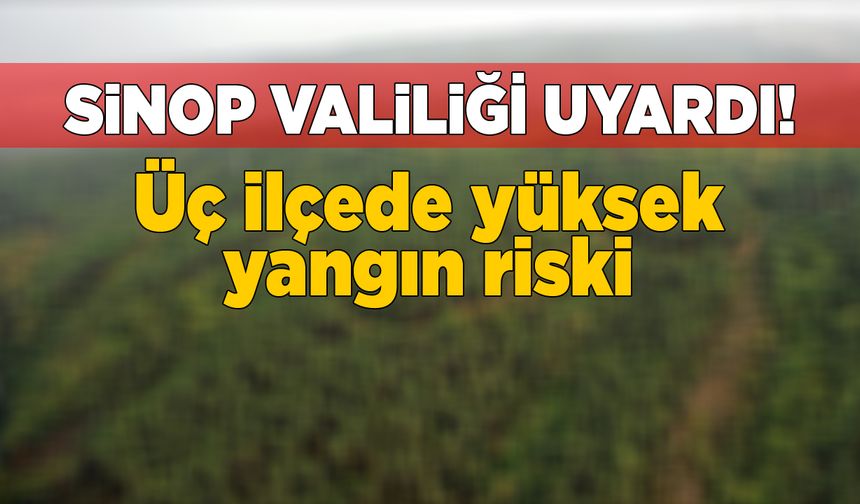 Üç ilçede yüksek yangın riski