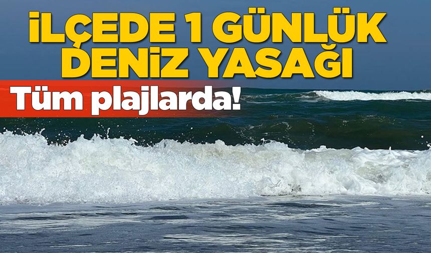 Sinop'un bir ilçesinde denize giriş yasaklandı