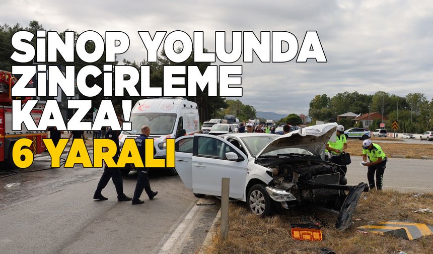 Sinop - Samsun yolunda zincirleme kaza