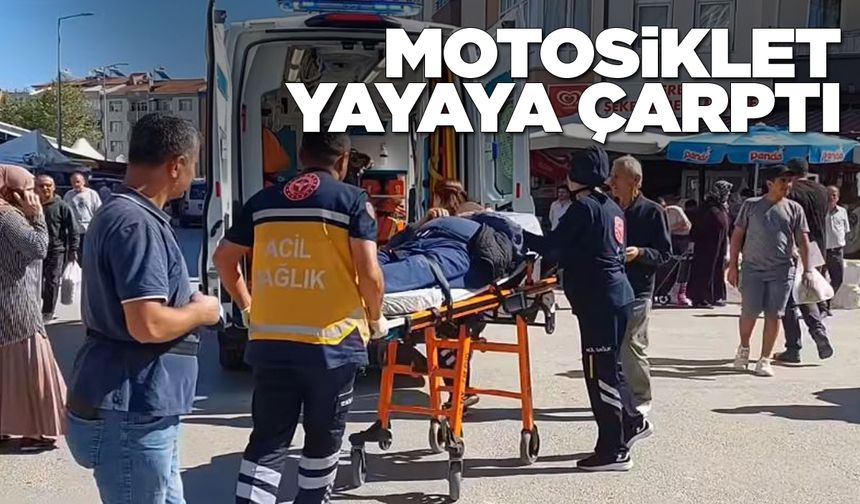 Elektrikli motosikletin çarptığı yaya yaralandı