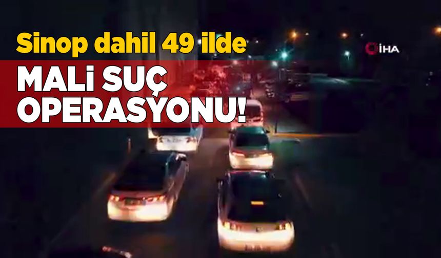 Sinop dahil 49 ilde mali suç örgütlerine yönelik operasyon