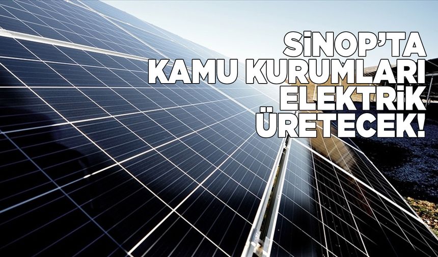 Sinop’ta bazı kamu kurumları kendi elektriğini üretecek