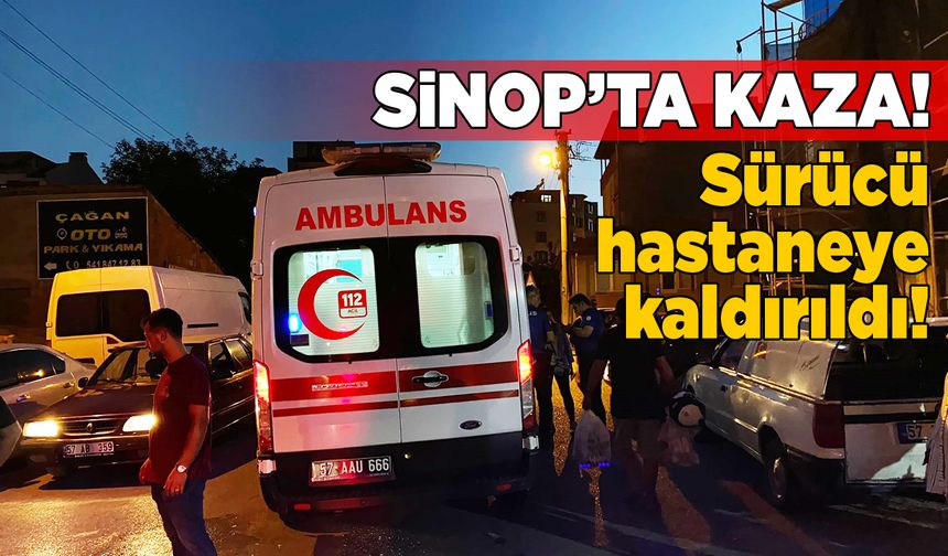 Sinop’ta kaza: Motosiklet sürücüsü hastaneye kaldırıldı