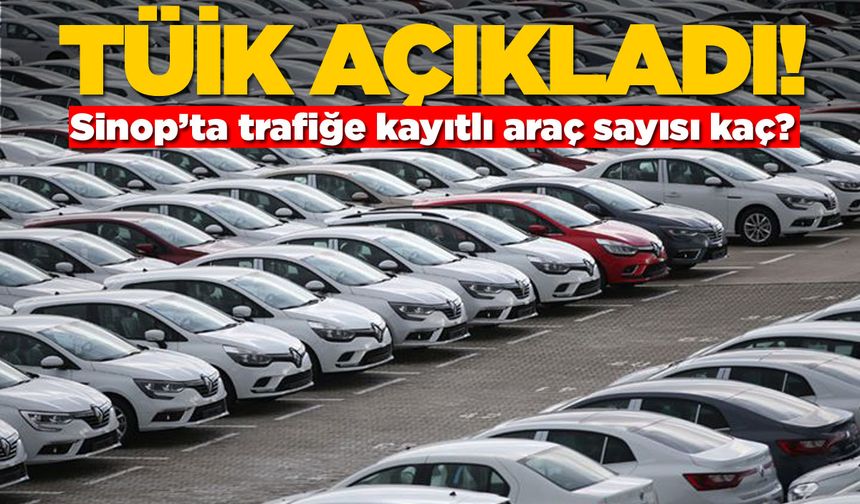 Sinop’ta trafiğe kayıtlı araç sayısı kaç?