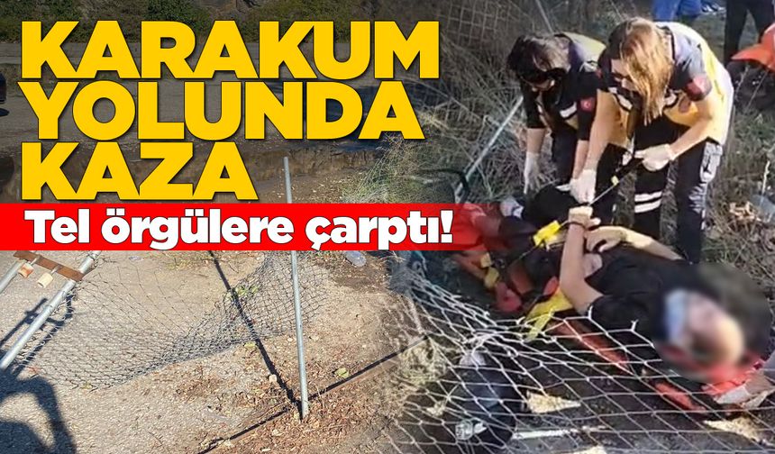 Sinop'ta seyir halindeki motosiklet kaza yaptı