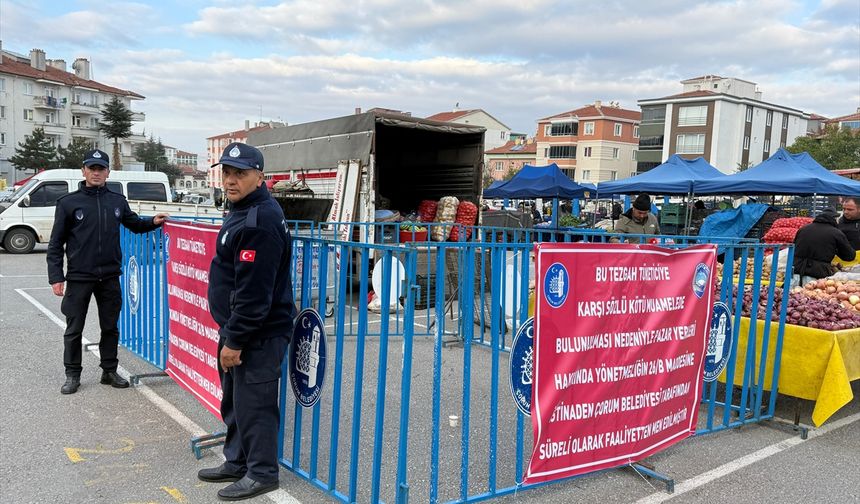 2 pazar tezgahı kapatıldı