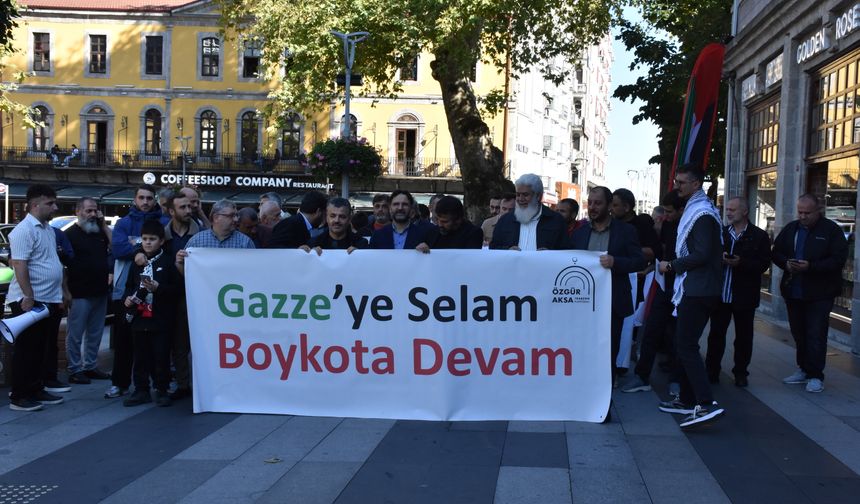 Filistin'e destek yürüyüşü düzenlendi