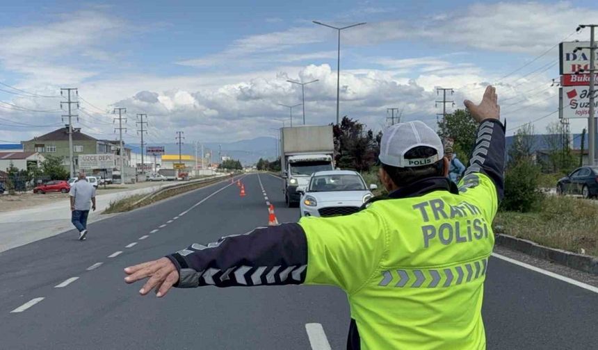 218 araç trafikten men edildi
