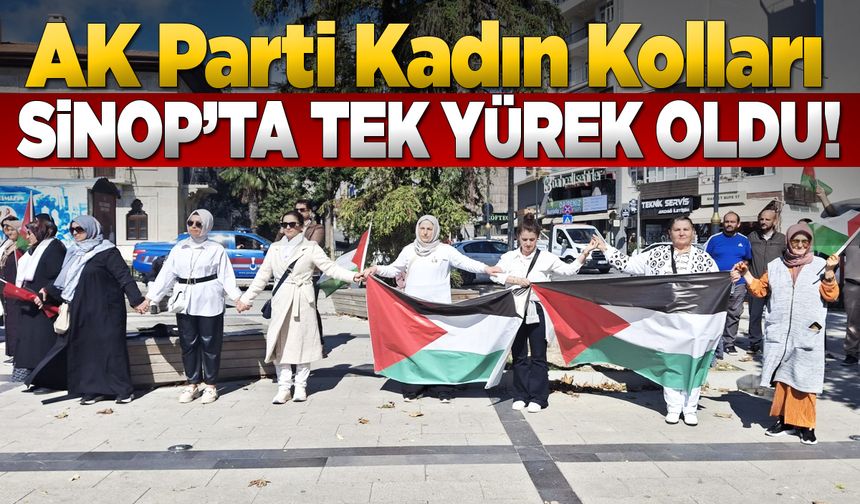 Sinop'ta kadınlar Gazze için meydana indi!