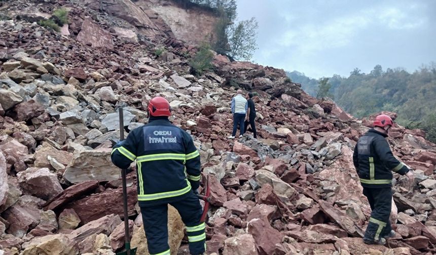 Ordu’da taş ocağında göçük: 2 kişi enkaz altında