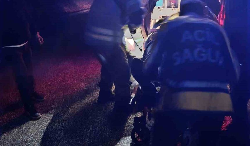 Alkollü sürücünün kullandığı araç devrildi