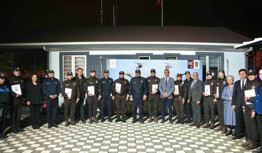 Başarılı bekçilere teşekkür belgesi verildi