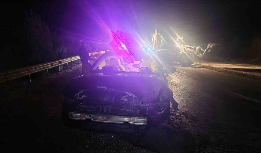 Makam aracı domuz sürüsüne çarptı: Başkan kazayı yara almadan atlattı