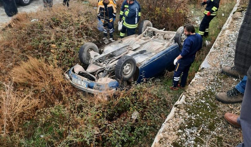 Otomobil takla attı: 1 ölü