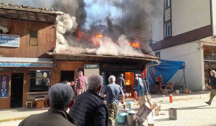 Yangını söndürmek için seferber oldular