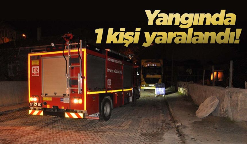 İlçede ev yangını: 1 yaralı