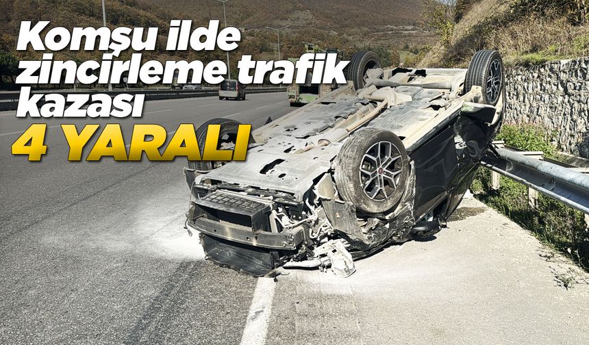 Zincirleme trafik kazasında 4 kişi yaralandı
