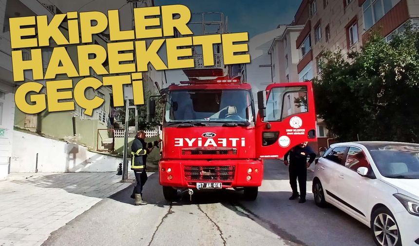 Evi kaplayan duman ekipleri teyakkuza geçirdi