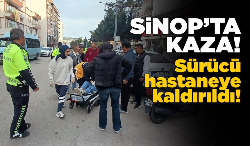 Sinop'ta motosiklet devrildi