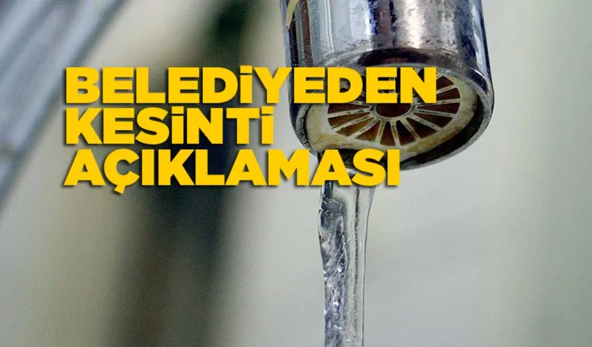 Sinop’ta kısa süreli su kesintisi