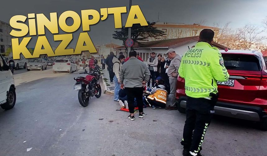 Motosiklet sürücüsü genç kadın yaralandı