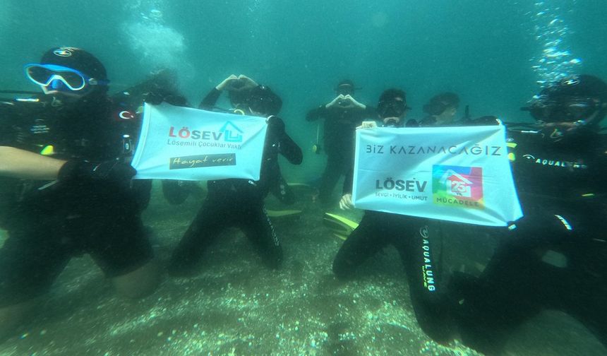 Sinop’ta kansere karşı farkındalık dalışı