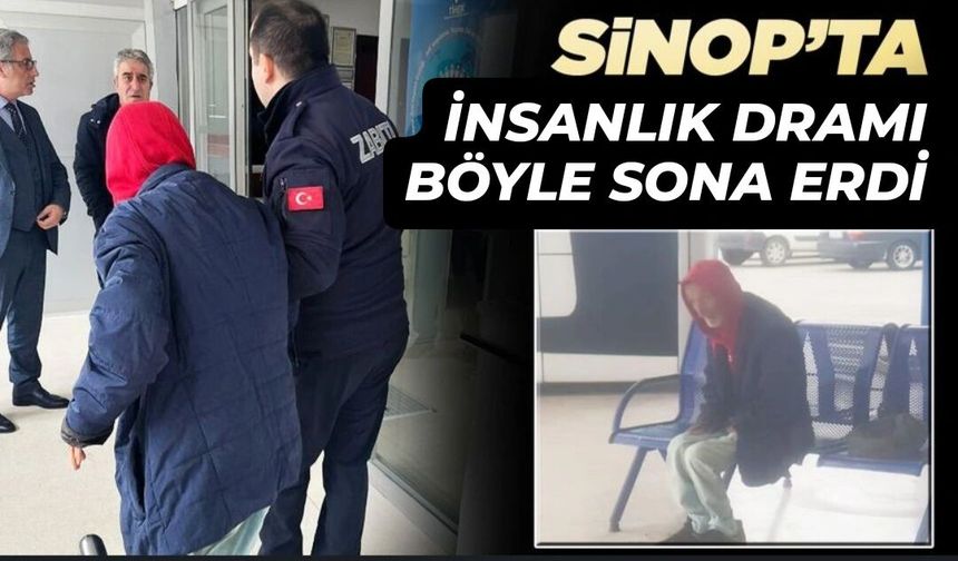 Sinop'ta hastane çıkışı sahipsiz kalan yaşlı adam koruma altına alındı