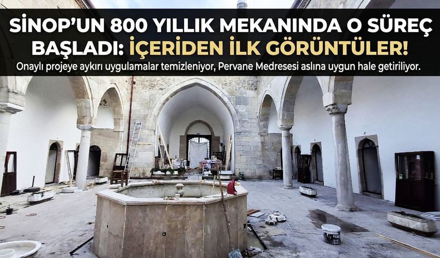 800 Yıllık Pervane Medresesi Restorasyona Alındı
